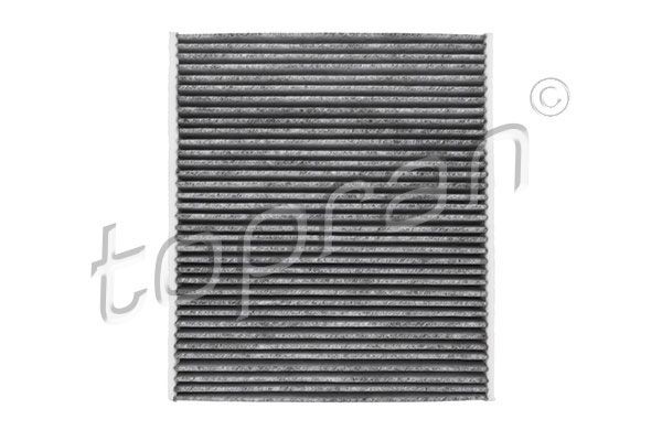 TOPRAN 117 999 Pollen filter Activated Carbon Filter, with Odour Absorbent Effect, Filter Insert, 255 mm x 222 mm x 28 mm