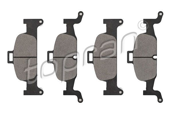 TOPRAN 624 502 Brake pad set Front Axle, prepared for wear indicator, Change warning contact together with the pads, with mounting manual, without accessories, with spring