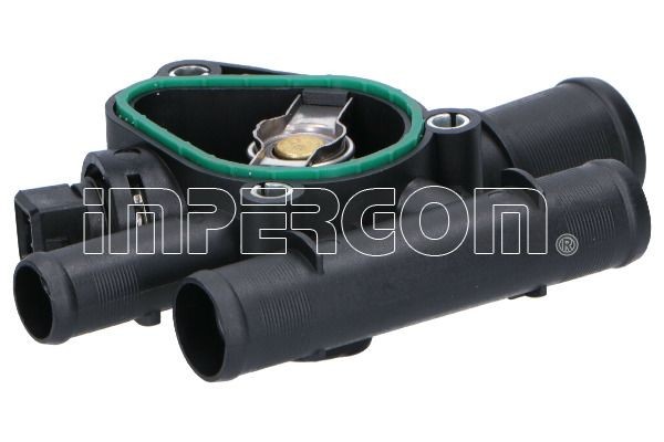 Coolant flange ORIGINAL IMPERIUM Plastic, with seal, with thermostat - 90619