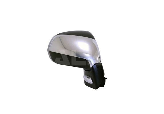 ALKAR 6162865 Wing mirror Right, chrome, Electric, Heatable, with thermo sensor, Electronically foldable, Convex, with Peripheral Lighting