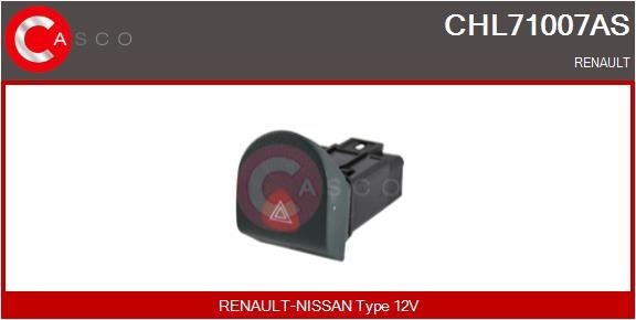 CHL71007AS CASCO Hazard light switch RENAULT 12V