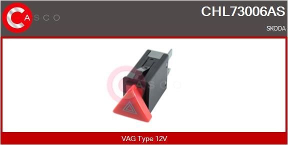 CASCO CHL73006AS Hazard Light Switch 12V