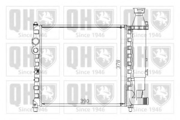 QUINTON HAZELL QER1255 Engine radiator 1300-N1