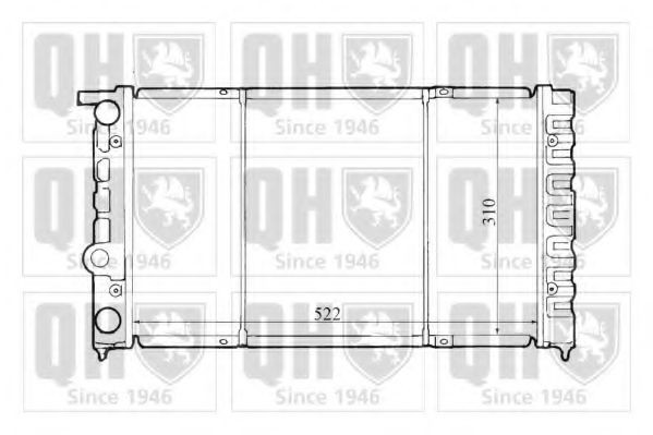 QUINTON HAZELL QER1458 Radiator, engine cooling VW Polo II Coupe (86C, 80) 1.3 D 45 hp Diesel 1988