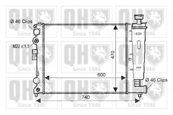 QUINTON HAZELL QER1514 Engine radiator 1301 P1