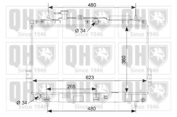 QUINTON HAZELL QER2195 Engine radiator 2531017001