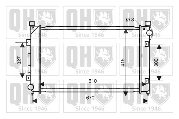 QUINTON HAZELL QER2217 Engine radiator PCC 000110