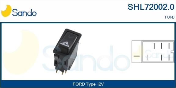 SANDO SHL72002.0 Warnblinkschalter für FORD Cargo LKW in Original Qualität