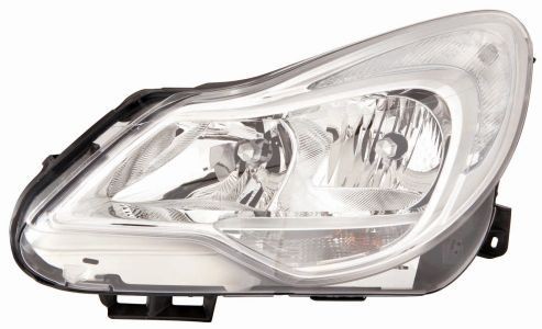 ABAKUS 442-1169RMLEM1B Headlight Right, H7, H1, W21/5W, PY24W, chrome, Crystal clear, without bulb, without bulb holder, with motor for headlamp levelling, PX26d, P14.5s