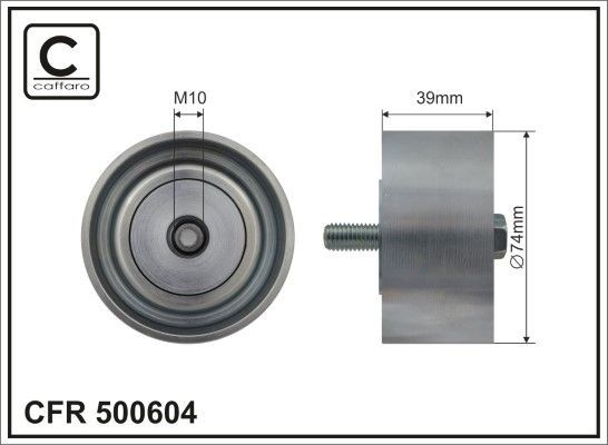 CAFFARO 500604 Deflection / Guide Pulley, v-ribbed belt 212 9402