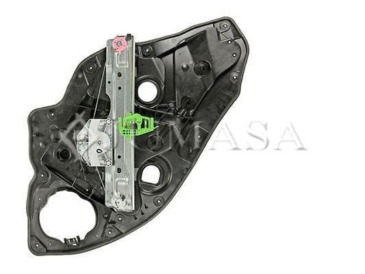 ZR AA709 L JUMASA Window mechanism ALFA ROMEO Left Rear, Operating Mode: Electric, with back plate, without electric motor, with comfort function
