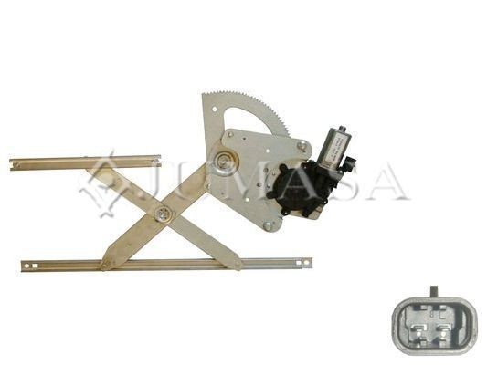 ZR GM129 L JUMASA Window mechanism CHEVROLET Left Front, Operating Mode: Electric, with electric motor, without comfort function