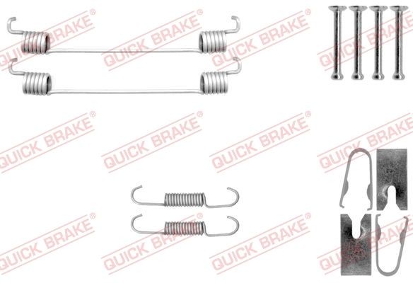 Great value for money - QUICK BRAKE Accessory Kit, brake shoes 105-0040