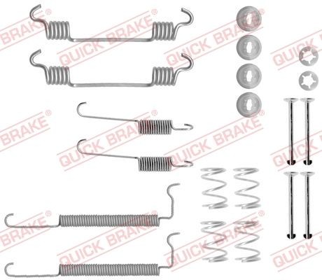 Opel VECTRA Accessory kit brake shoes 14643564 QUICK BRAKE 105-0710 online buy