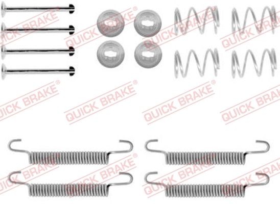 Opel ASTRA Accessory kit, brake shoes 14643634 QUICK BRAKE 105-0791 online buy