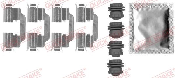 QUICK BRAKE 1090012 Accessory kit, disc brake pads Opel Adam M13 1.4 LPG 87 hp Petrol/Liquified Petroleum Gas (LPG) 2014 price
