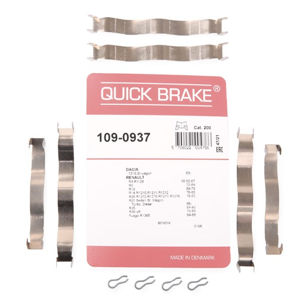 QUICK BRAKE Kit d'accessoires, plaquette de frein à disque RENAULT,DACIA 109-0937