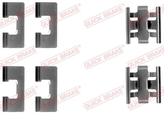 QUICK BRAKE 109-1091 Brake pad fitting kit HONDA CRX 1985 in original quality