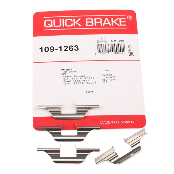 QUICK BRAKE Kit d'accessoires, plaquette de frein à disque VW,FORD,SKODA 109-1263