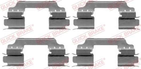 QUICK BRAKE 1091649 Brake pad accessory kit Mercedes S204 C 180 1.6 Kompressor 156 hp Petrol 2010 price