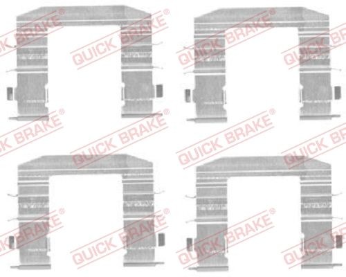 QUICK BRAKE 109-1708 HYUNDAI Front brake pad fitting kit in original quality