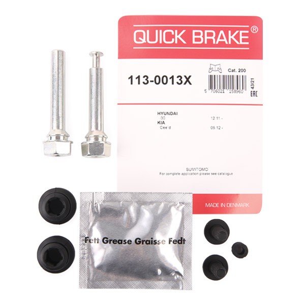 Guide Sleeve Kit, brake caliper QUICK BRAKE 113-0013X HYUNDAI Tucson (TL, TLE) 1.6 T-GDi 2018 204 hp Petrol