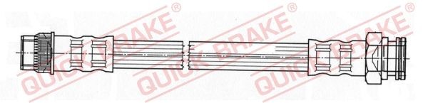 Peugeot 206 Flexible brake pipe 14645251 QUICK BRAKE 27.076 online buy