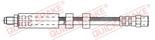 QUICK BRAKE 32.972 Brake hose 207 mm, M10x1, with internal thread, with external thread