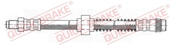 Peugeot 206 Brake hose 14645540 QUICK BRAKE 32.973 online buy