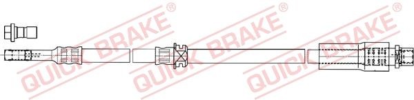 50.835X QUICK BRAKE Brake flexi hose OPEL 433 mm, M10x1, with internal thread, with external thread