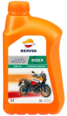 REPSOL MOTO, Rider 4T Aceite de motor 10W-40, 1L, Aceite mineral RP165N51 PEUGEOT Ciclomotor Maxi scooters