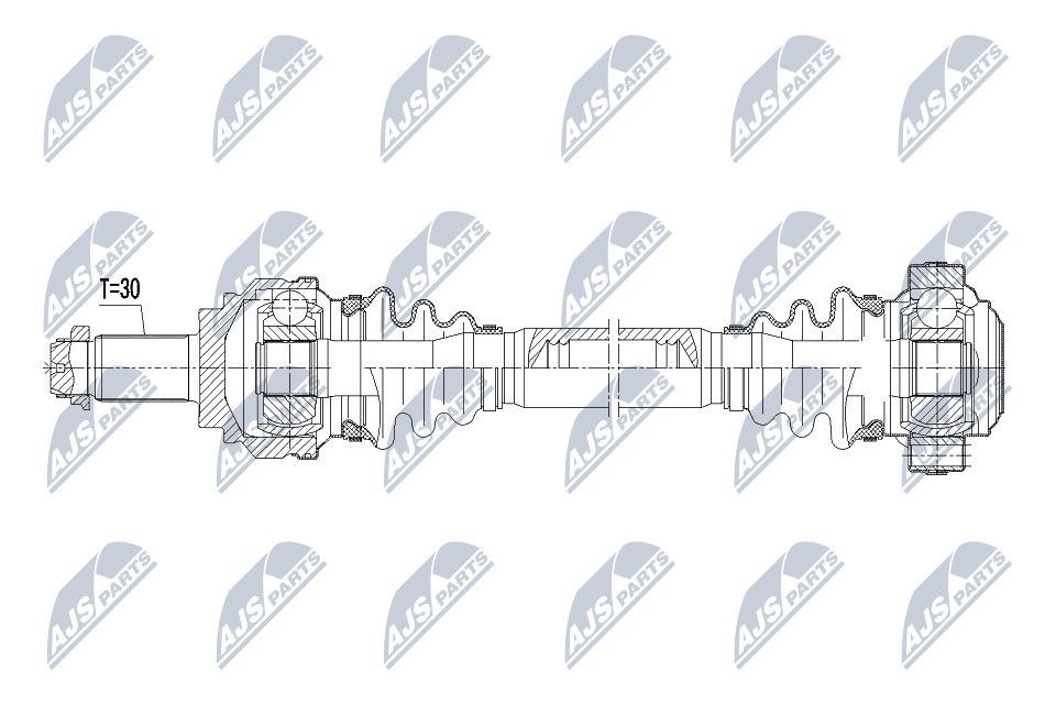 NTY Rear Axle Right, Automatic Transmission Driveshaft NPW-BM-037 buy