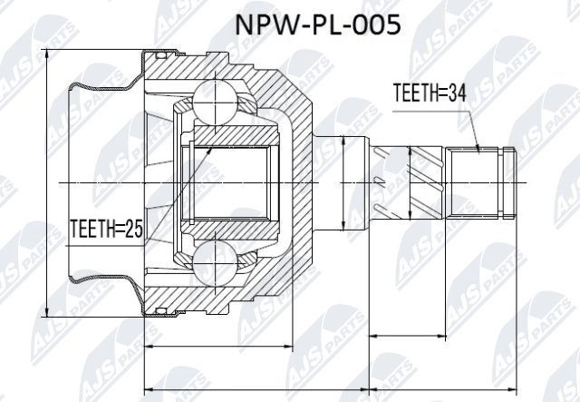 NTY NPW-PL-005 CV boot 374429
