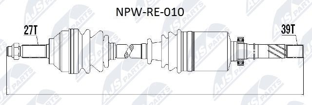 NTY NPW-RE-010 Drive shaft 82001-69291