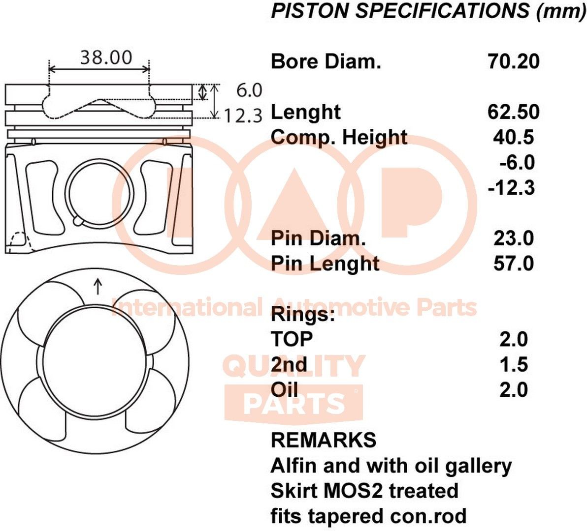 Nissan CABSTAR E Piston IAP QUALITY PARTS 100-13045 cheap