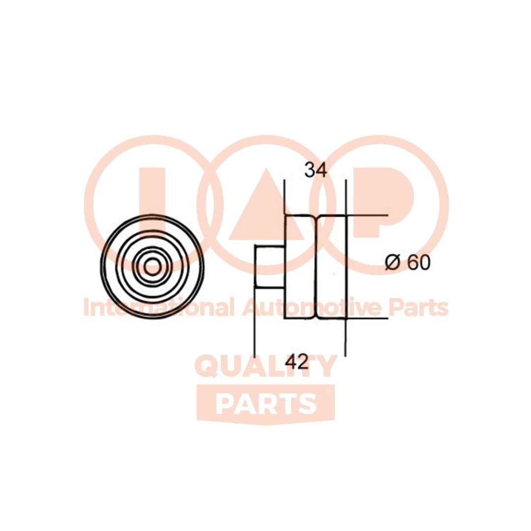 IAP QUALITY PARTS Timing belt tensioner pulley 127-16052
