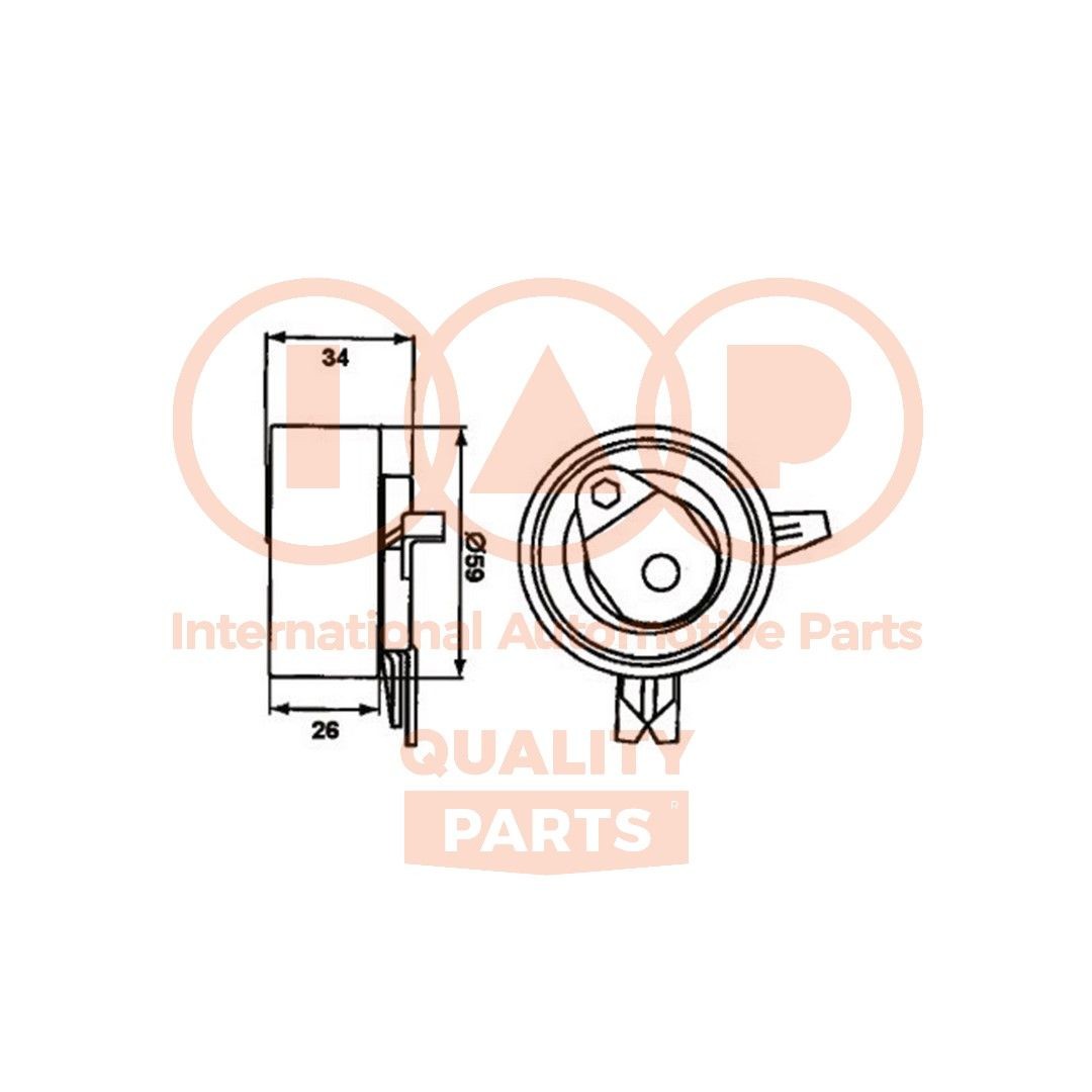 IAP QUALITY PARTS 127-20040 Timing belt tensioner pulley 09158004