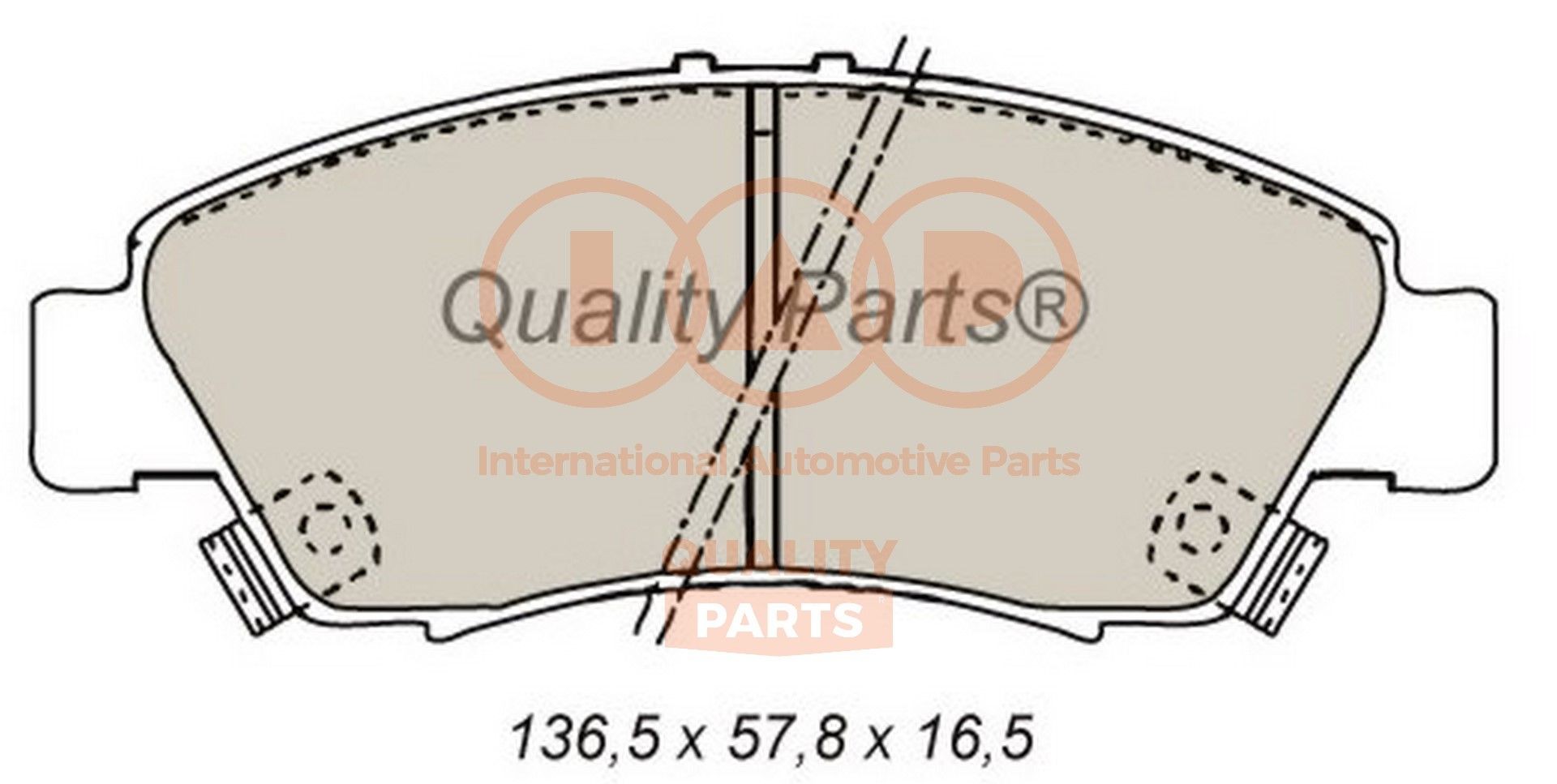 Original IAP QUALITY PARTS Disc pads 704-06017 for HONDA CRX