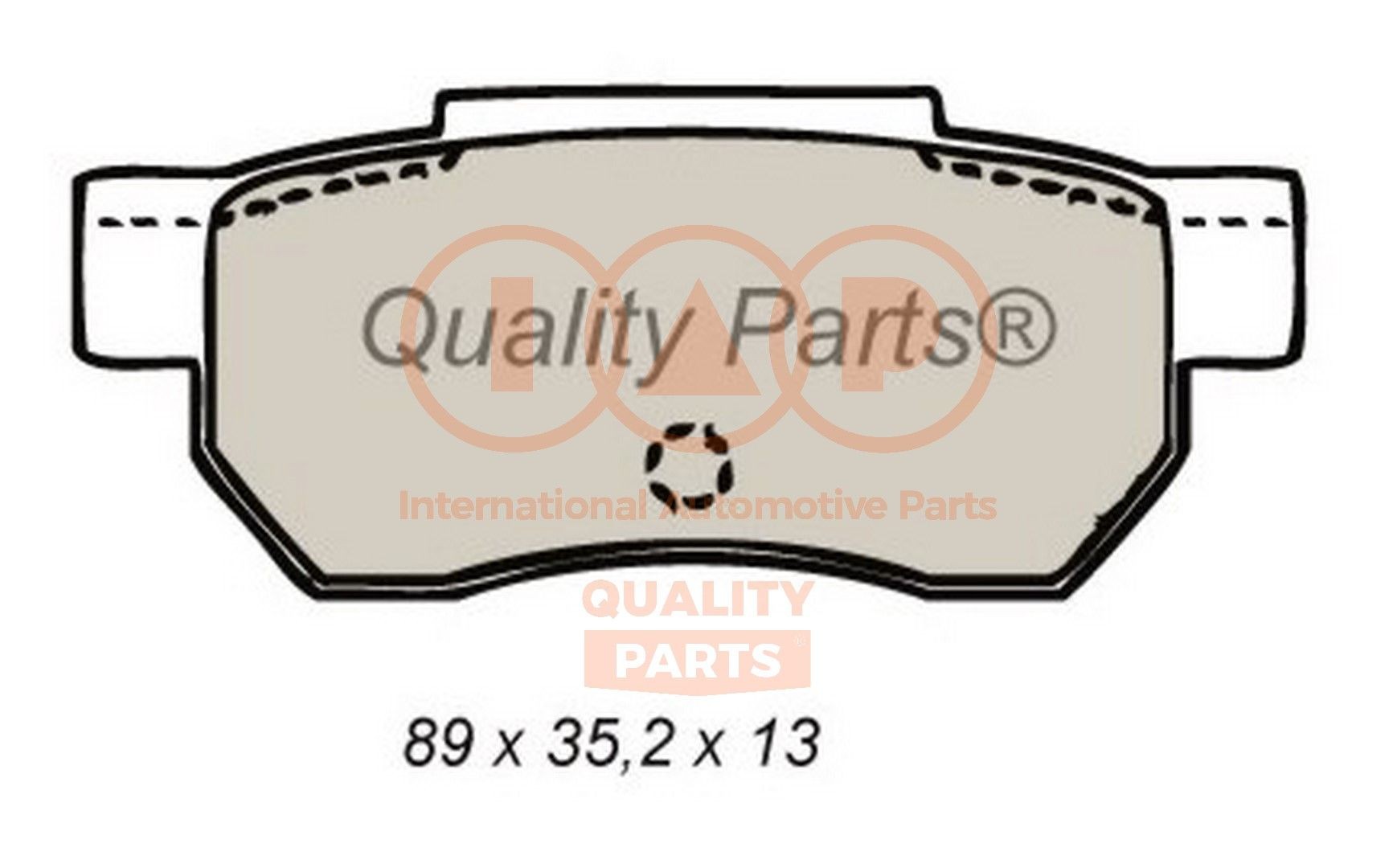 Original IAP QUALITY PARTS Disc brake pads 704-06032 for HONDA INTEGRA