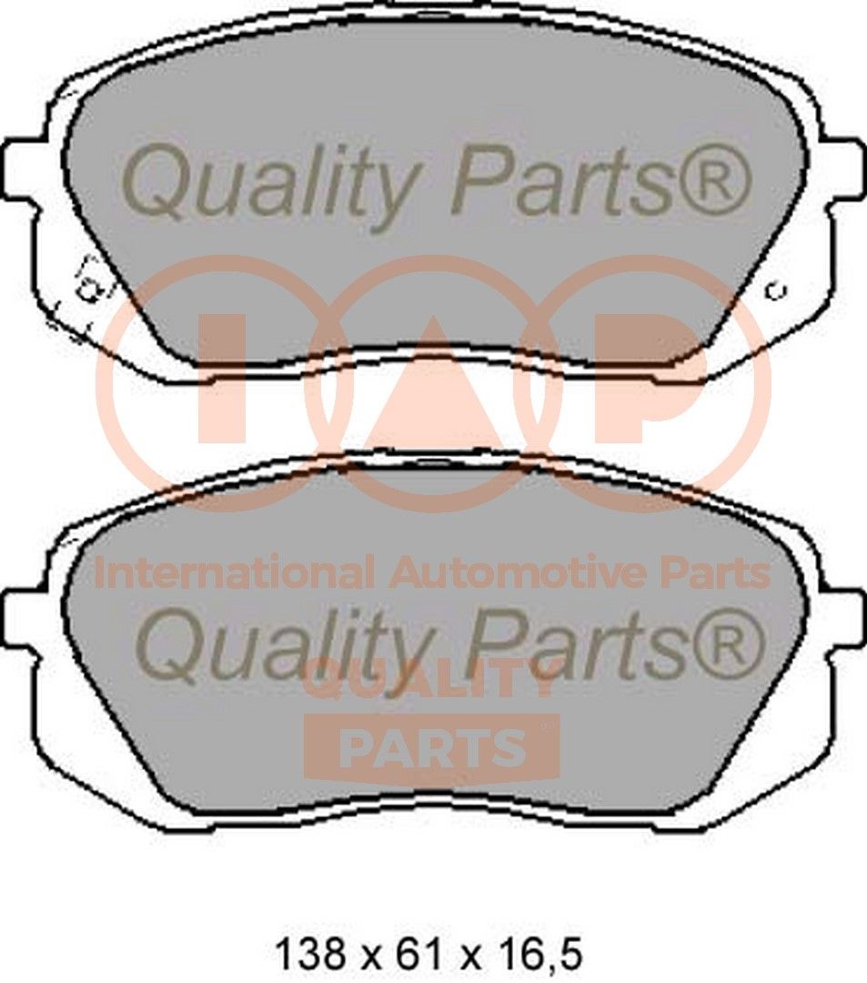 Kia SPORTAGE Brake pad 14692343 IAP QUALITY PARTS 704-07002 online buy