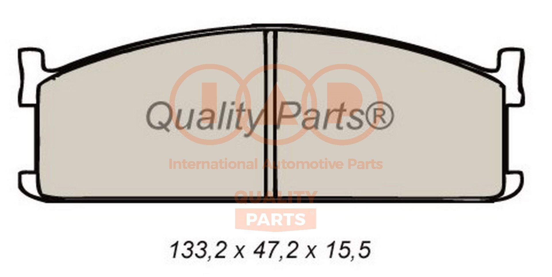 IAP QUALITY PARTS Front Axle Height 1: 47,2mm, Width 1: 133,2mm, Thickness 1: 15,2mm Brake pads 704-09050 buy