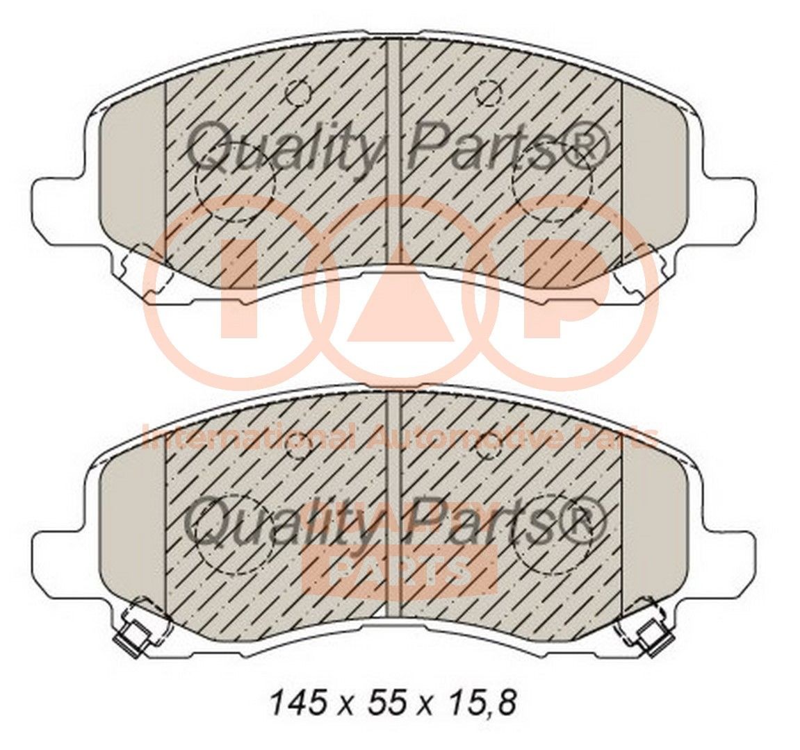 IAP QUALITY PARTS Front Axle Height 1: 54,9mm, Width 1: 144,8mm, Thickness 1: 16mm Brake pads 704-10070 buy