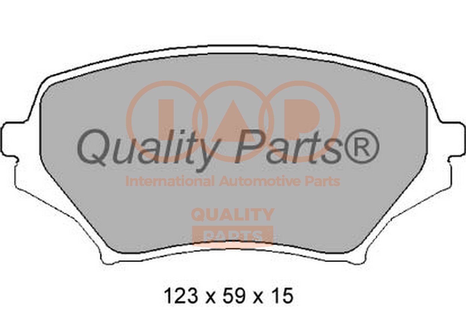 IAP QUALITY PARTS 704-11038 Brake pad set NFY7-33-28ZB