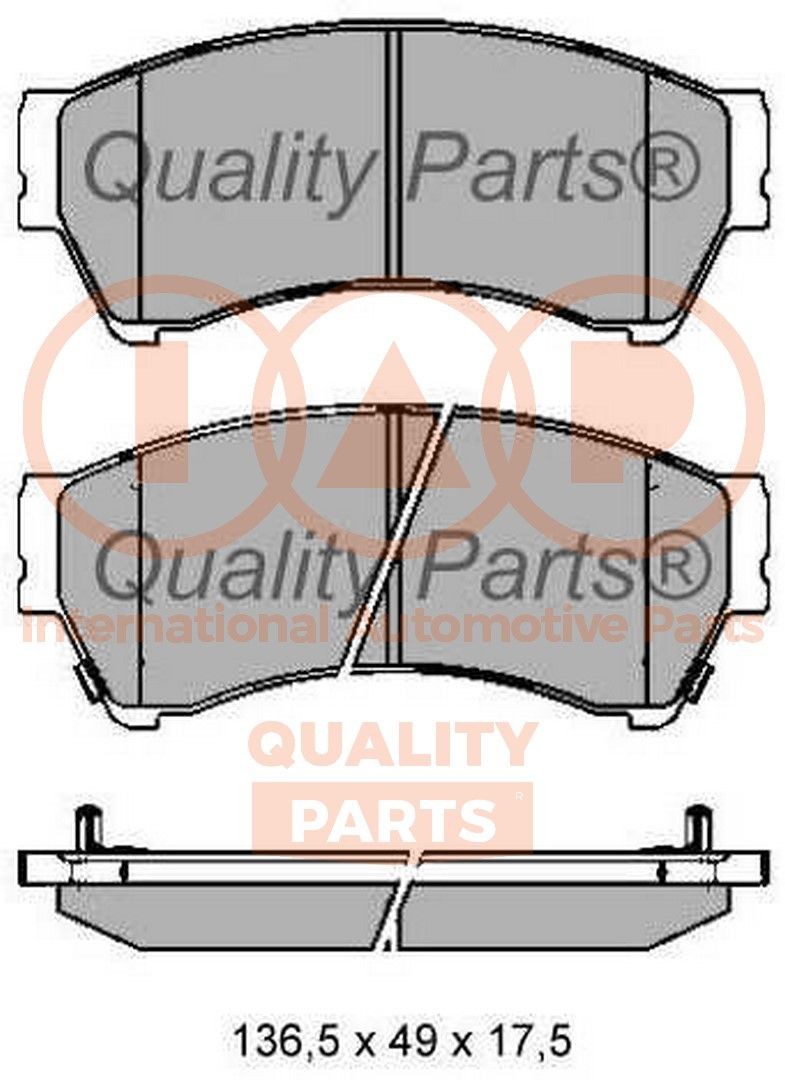 IAP QUALITY PARTS 704-11058 Brake pad set GSYD-33-28Z -9C
