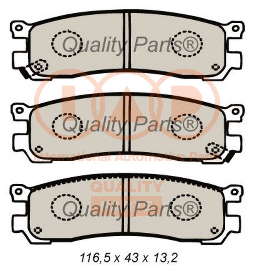 IAP QUALITY PARTS 704-11061 Brake pad set LBY0-26-43Z
