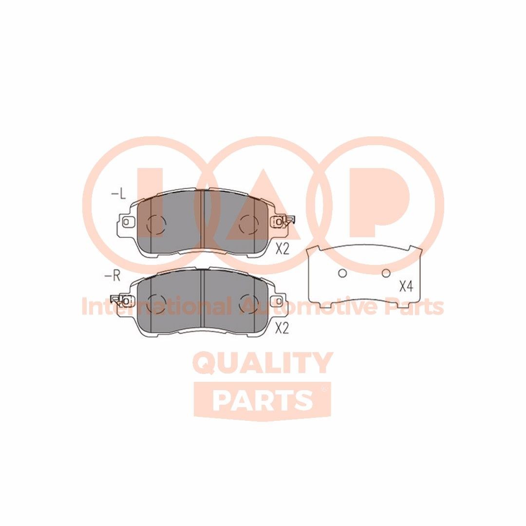 Original IAP QUALITY PARTS Disc brake pads 704-11084 for MAZDA 2