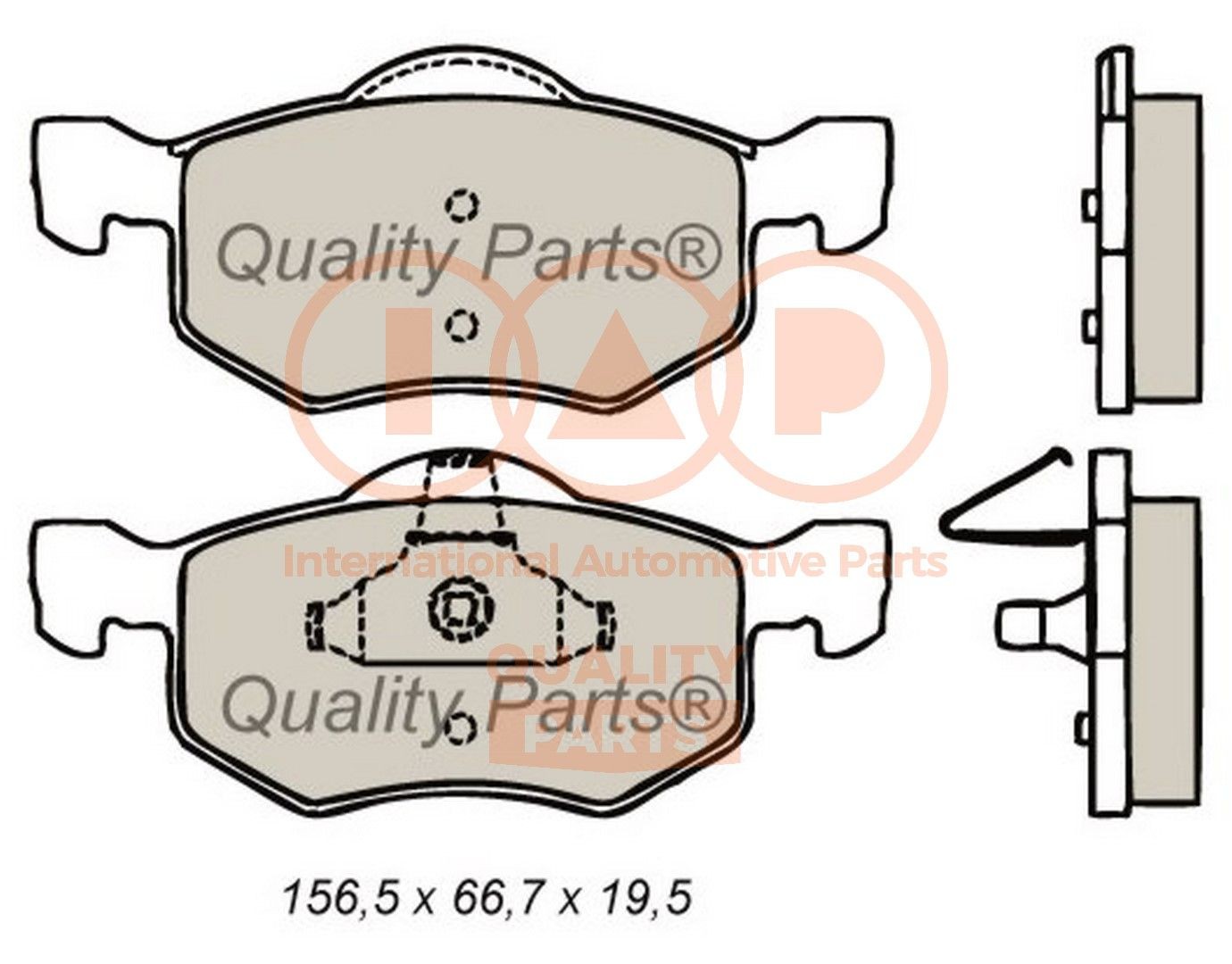 Great value for money - IAP QUALITY PARTS Brake pad set 704-11090