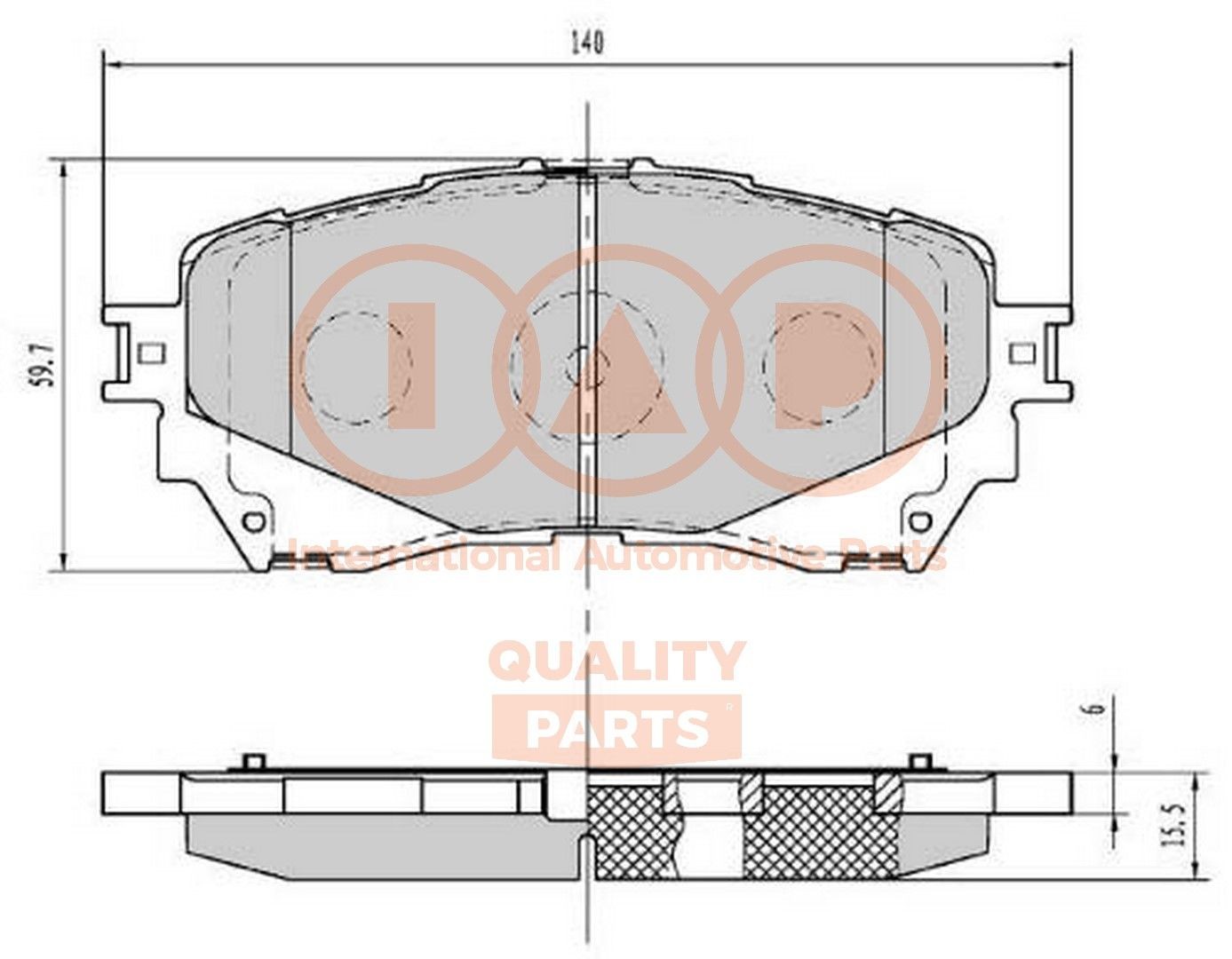Great value for money - IAP QUALITY PARTS Brake pad set 704-11150