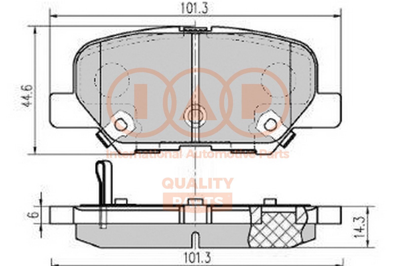 Great value for money - IAP QUALITY PARTS Brake pad set 704-11151