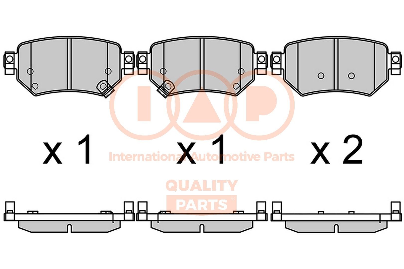 Great value for money - IAP QUALITY PARTS Brake pad set 704-11152